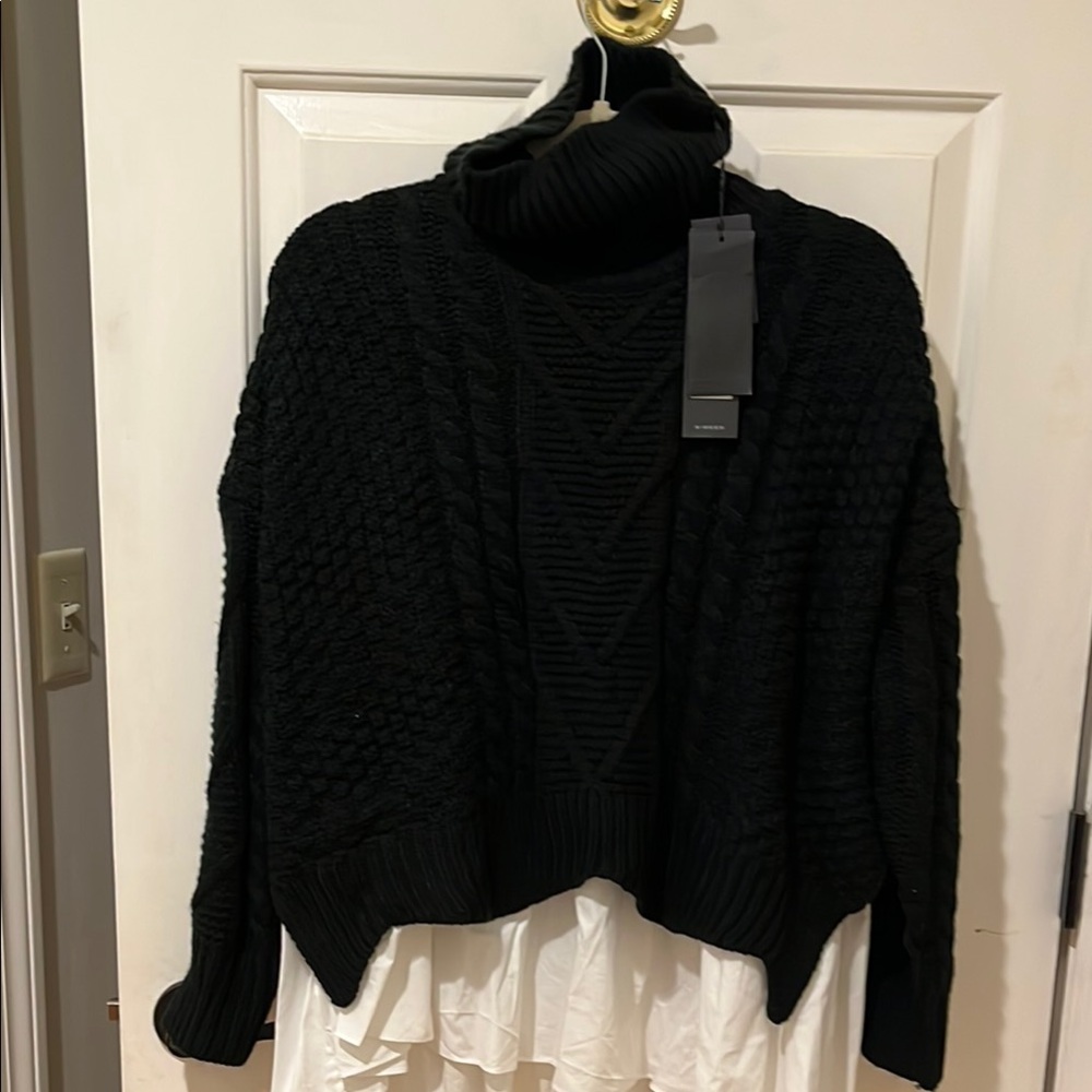 Black Cowl Neck Sweater